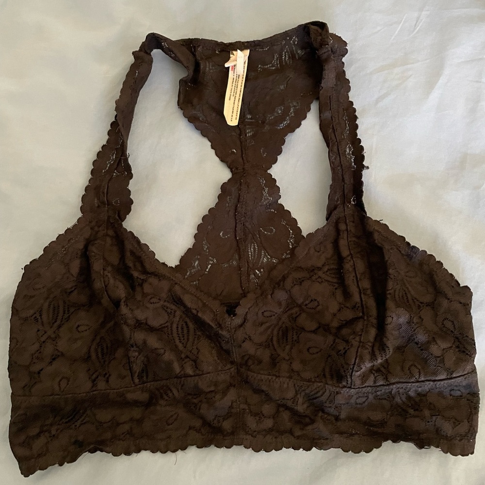 Free people bralette, size Medium black
